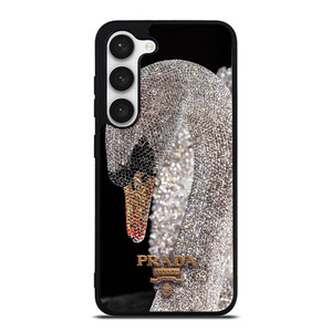 PRADA MILANO LOGO DIAMOND SWAN Samsung Galaxy S23 Case Cover PRADA MILANO LOGO DIAMOND SWAN Samsung Galaxy S23 Case Cover