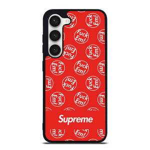 SUPREME FUCK EM PATTERN Samsung Galaxy S23 Case Cover SUPREME FUCK EM PATTERN Samsung Galaxy S23 Case Cover