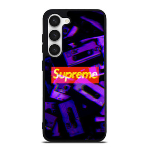 SUPREME PURPLE CASSETTE GLITCH Samsung Galaxy S23 Case Cover SUPREME PURPLE CASSETTE GLITCH Samsung Galaxy S23 Case Cover