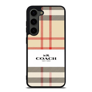 BURBERRY PATTERN X COACH NEW YORK LOGO Samsung Galaxy S23 Plus Case Cover BURBERRY PATTERN X COACH NEW YORK LOGO Samsung Galaxy S23 Plus Case Cover