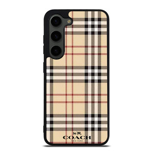 COACH NEW YORK LOGO X BURBERRY PATTERN Samsung Galaxy S23 Plus Case Cover COACH NEW YORK LOGO X BURBERRY PATTERN Samsung Galaxy S23 Plus Case Cover