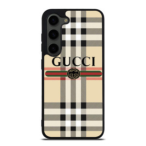 GUCCI LOGO X BURBERRY PATTERN Samsung Galaxy S23 Plus Case Cover GUCCI LOGO X BURBERRY PATTERN Samsung Galaxy S23 Plus Case Cover