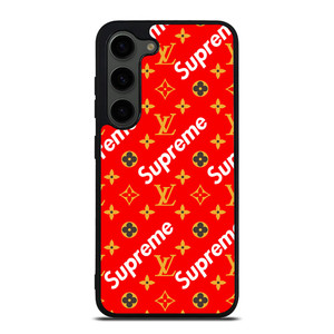 NEW SUPREME RED GOLD PATTERN Samsung Galaxy S23 Plus Case Cover NEW SUPREME RED GOLD PATTERN Samsung Galaxy S23 Plus Case Cover