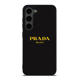 PRADA MILANO GOLD LETTER Samsung Galaxy S23 Plus Case Cover PRADA MILANO GOLD LETTER Samsung Galaxy S23 Plus Case Cover
