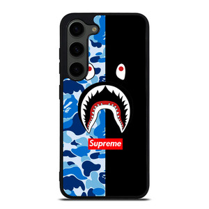 SUPREME BAPE SHARK CAMO BLUE BLACK Samsung Galaxy S23 Plus Case Cover SUPREME BAPE SHARK CAMO BLUE BLACK Samsung Galaxy S23 Plus Case Cover