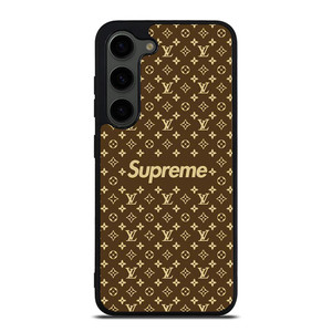 SUPREME BROWN PATTERN NEW Samsung Galaxy S23 Plus Case Cover