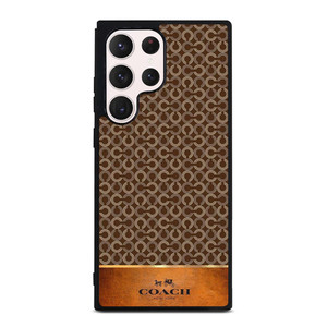 COACH NEW YORK LOGO PATTERN BROWN Samsung Galaxy S23 Ultra Case Cover COACH NEW YORK LOGO PATTERN BROWN Samsung Galaxy S23 Ultra Case Cover