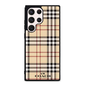 COACH NEW YORK LOGO X BURBERRY PATTERN Samsung Galaxy S23 Ultra Case Cover COACH NEW YORK LOGO X BURBERRY PATTERN Samsung Galaxy S23 Ultra Case Cover