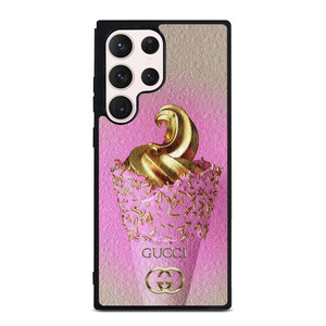 GUCCI LOGO GOLDEN ICE CREAM ICON Samsung Galaxy S23 Ultra Case Cover GUCCI LOGO GOLDEN ICE CREAM ICON Samsung Galaxy S23 Ultra Case Cover