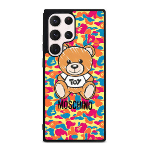 MOSCHINO X BAPE CAMO Samsung Galaxy S23 Ultra Case Cover MOSCHINO X BAPE CAMO Samsung Galaxy S23 Ultra Case Cover