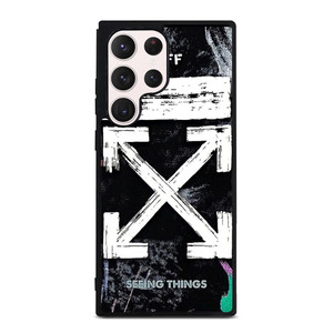 OFF WHITE LOGO SEEING THINGS Samsung Galaxy S23 Ultra Case Cover OFF WHITE LOGO SEEING THINGS Samsung Galaxy S23 Ultra Case Cover