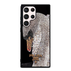 PRADA MILANO LOGO DIAMOND SWAN Samsung Galaxy S23 Ultra Case Cover PRADA MILANO LOGO DIAMOND SWAN Samsung Galaxy S23 Ultra Case Cover