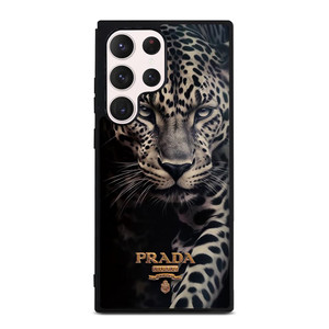 PRADA MILANO LOGO LEOPARD Samsung Galaxy S23 Ultra Case Cover