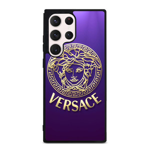 VERSACE SILVER VIOLET LOGO Samsung Galaxy S23 Ultra Case Cover VERSACE SILVER VIOLET LOGO Samsung Galaxy S23 Ultra Case Cover