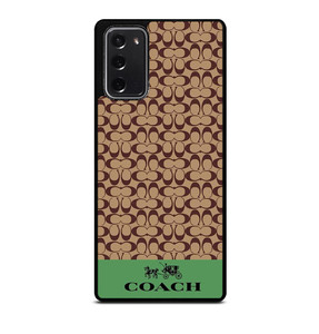 COACH NEW YORK LOGO GREEN BROWN Samsung Galaxy Note 20 Case Cover COACH NEW YORK LOGO GREEN BROWN Samsung Galaxy Note 20 Case Cover