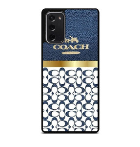 COACH NEW YORK LOGO ON BLUE LEATHER Samsung Galaxy Note 20 Case Cover COACH NEW YORK LOGO ON BLUE LEATHER Samsung Galaxy Note 20 Case Cover