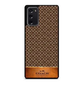 COACH NEW YORK LOGO PATTERN BROWN Samsung Galaxy Note 20 Case Cover COACH NEW YORK LOGO PATTERN BROWN Samsung Galaxy Note 20 Case Cover