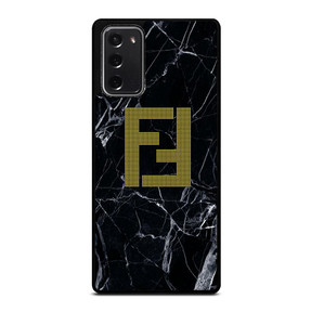 FENDY EMBLEM BLACK MARBLE Samsung Galaxy Note 20 Case Cover