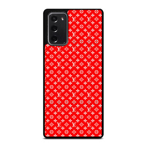 LV LOUIS VUITTON LOGO RED PATTERN Samsung Galaxy Note 20 Case Cover LV LOUIS VUITTON LOGO RED PATTERN Samsung Galaxy Note 20 Case Cover