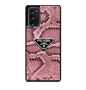 PRADA MILANO LOGO PINK SNAKE TEXTURE Samsung Galaxy Note 20 Case Cover