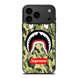 BAPE BATHING CAMO SHARK SUPREME iPhone 17 Pro Max Case Cover BAPE BATHING CAMO SHARK SUPREME iPhone 17 Pro Max Case Cover
