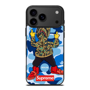 BATHING APE SUPREME SHARK CAMO iPhone 17 Pro Max Case Cover BATHING APE SUPREME SHARK CAMO iPhone 17 Pro Max Case Cover