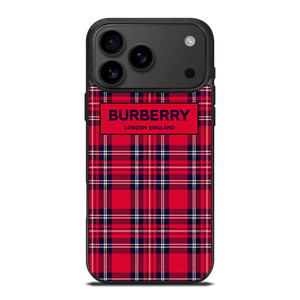 BURBERRY LONDON ENGLAND RED PATTERN iPhone 17 Pro Max Case Cover