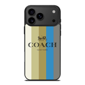 COACH NEW YORK LOGO STRIPE EMBLEM iPhone 17 Pro Max Case Cover