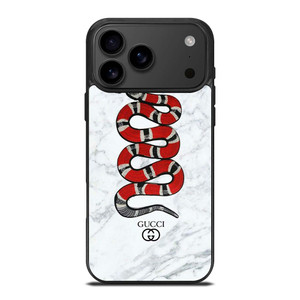 GUCCI LOGO SNAKE ON MARBLE ICON iPhone 17 Pro Max Case Cover