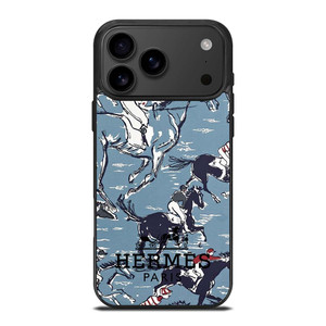 HERMES PARIS PATTERN HORSE iPhone 17 Pro Max Case Cover