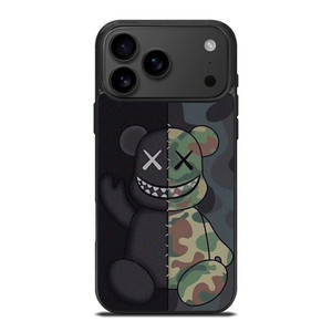KAWS BLACK CAMO iPhone 17 Pro Max Case Cover