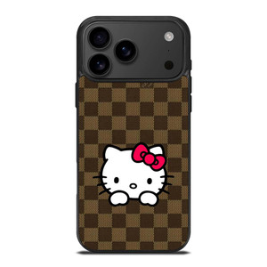 LOUIS VUITTON LOGO LV PATTERN HELLO KITTY iPhone 17 Pro Max Case Cover