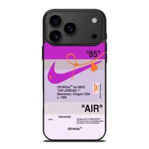 NIKE AIR JORDAN 1 OFF WHITE PURPLE iPhone 17 Pro Max Case Cover NIKE AIR JORDAN 1 OFF WHITE PURPLE iPhone 17 Pro Max Case Cover