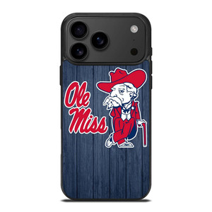 OLE MISS REBELS WOOD ICON iPhone 17 Pro Max Case Cover