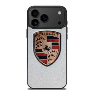 PORSCHE SILVER METAL EMBLEM iPhone 17 Pro Max Case Cover PORSCHE SILVER METAL EMBLEM iPhone 17 Pro Max Case Cover