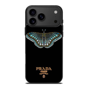 PRADA LOGO DIAMOND BUTTERFLY iPhone 17 Pro Max Case Cover PRADA LOGO DIAMOND BUTTERFLY iPhone 17 Pro Max Case Cover