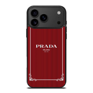 PRADA LOGO RED STRIPE iPhone 17 Pro Max Case Cover PRADA LOGO RED STRIPE iPhone 17 Pro Max Case Cover