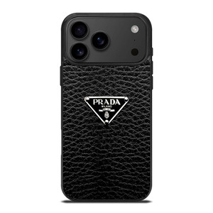 PRADA MILANO BLACK LEATHER iPhone 17 Pro Max Case Cover PRADA MILANO BLACK LEATHER iPhone 17 Pro Max Case Cover