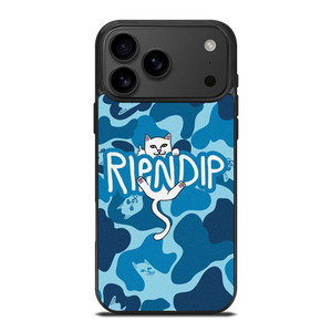 RIPNDIP CAT CAMO BLUE iPhone 17 Pro Max Case Cover RIPNDIP CAT CAMO BLUE iPhone 17 Pro Max Case Cover