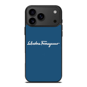 SALVATORE FERRAGAMO BLUE LOGO iPhone 17 Pro Max Case Cover