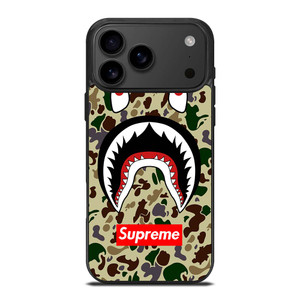 SHARK CAMO BATHING APE SUPREME iPhone 17 Pro Max Case Cover