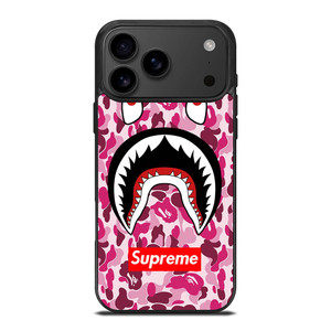 SUPREME BAPE CAMO SHARK iPhone 17 Pro Max Case Cover SUPREME BAPE CAMO SHARK iPhone 17 Pro Max Case Cover