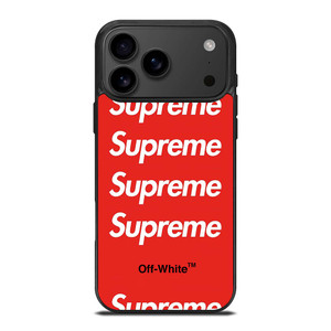 SUPREME RED OFF WHITE iPhone 17 Pro Max Case Cover