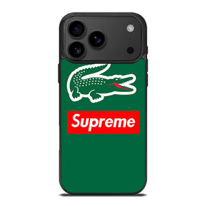 SUPREME X LACOSTE LOGO iPhone 17 Pro Max Case Cover SUPREME X LACOSTE LOGO iPhone 17 Pro Max Case Cover