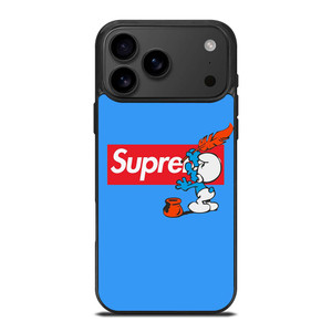 SUPREME X THE SMURFS iPhone 17 Pro Max Case Cover SUPREME X THE SMURFS iPhone 17 Pro Max Case Cover