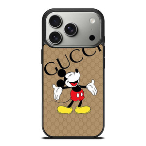 GUCCI LOGO ICON X MICKEY MOUSE DISNEY iPhone 17 Pro Case Cover GUCCI LOGO ICON X MICKEY MOUSE DISNEY iPhone 17 Pro Case Cover