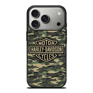 HARLEY DAVIDSON MOTORCYCLES LOGO COMPANY CAMO iPhone 17 Pro Case Cover