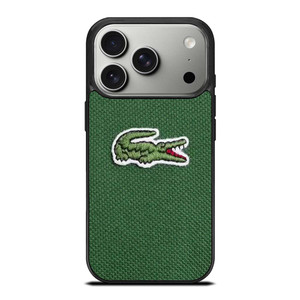 LACOSTE CROCODILE FABRIC LOGO iPhone 17 Pro Case Cover