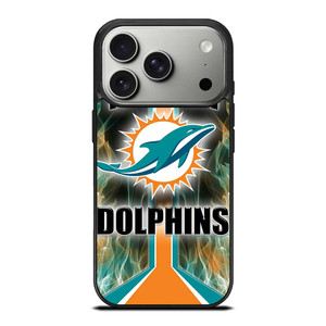 MIAMI DOLPHINS STRIPE NFL LOGO iPhone 17 Pro Case Cover MIAMI DOLPHINS STRIPE NFL LOGO iPhone 17 Pro Case Cover