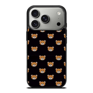 MOSCHINO TOY BEAR PATTERN iPhone 17 Pro Case Cover MOSCHINO TOY BEAR PATTERN iPhone 17 Pro Case Cover